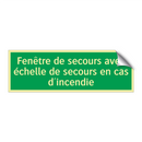 Fenêtre de secours avec échelle de secours en cas d'incendie