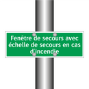 Fenêtre de secours avec échelle de secours en cas d'incendie