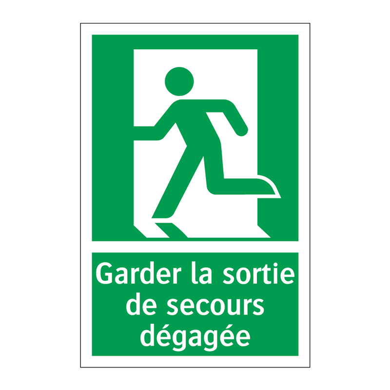 Garder la sortie de secours dégagée