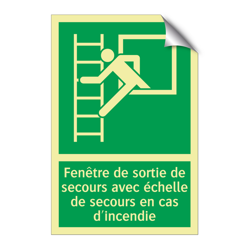 Fenêtre de sortie de secours avec échelle de secours en cas d'incendie