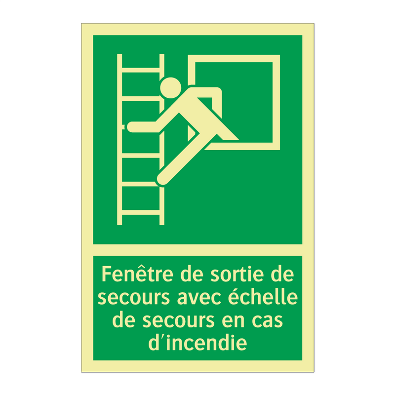 Fenêtre de sortie de secours avec échelle de secours en cas d'incendie