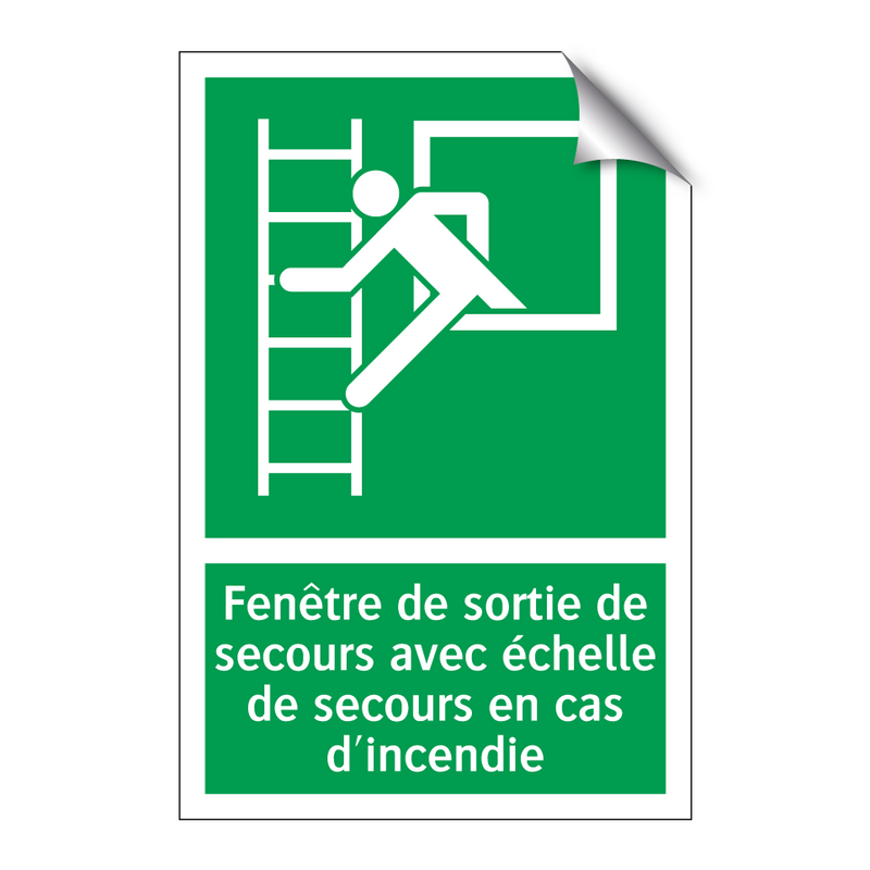 Fenêtre de sortie de secours avec échelle de secours en cas d'incendie