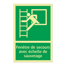 Fenêtre de secours avec échelle de sauvetage