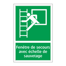 Fenêtre de secours avec échelle de sauvetage