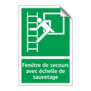 Fenêtre de secours avec échelle de sauvetage