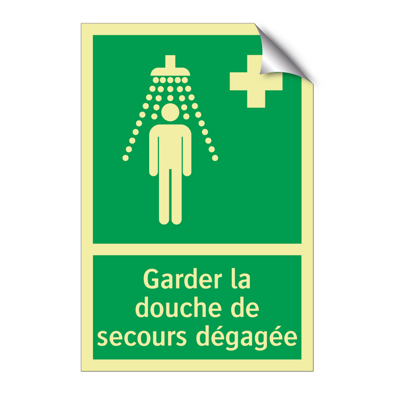 Garder la douche de secours dégagée
