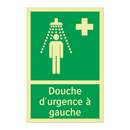 Douche d'urgence à gauche
