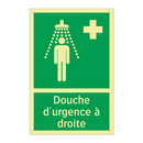 Douche d'urgence à droite