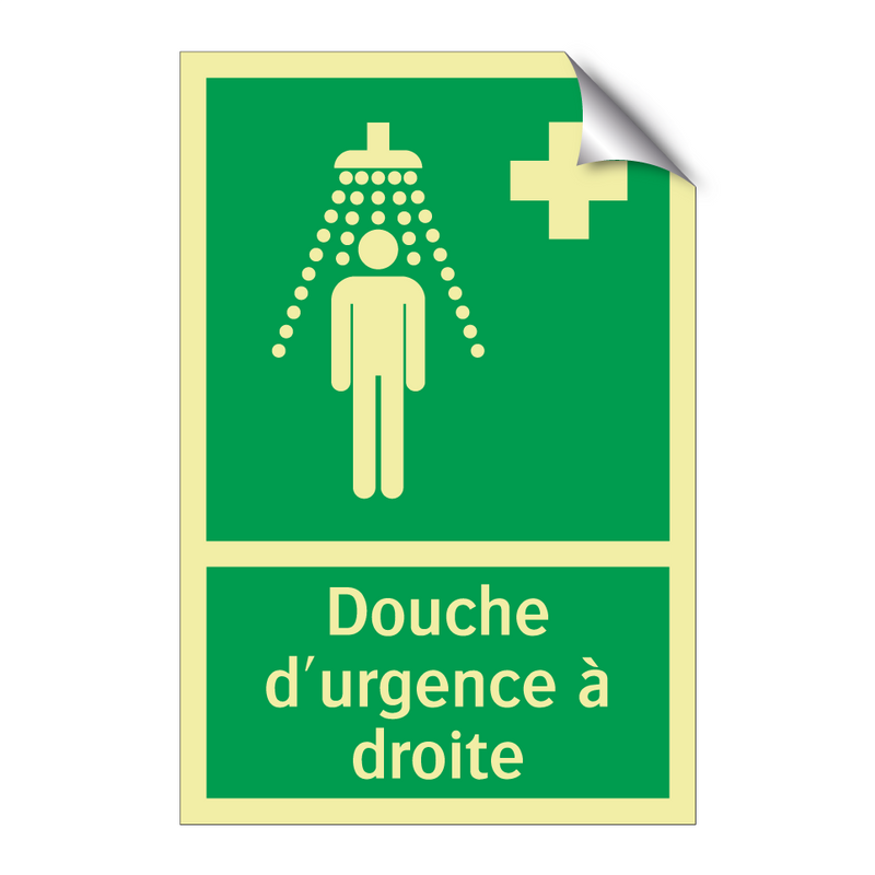 Douche d'urgence à droite