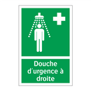 Douche d'urgence à droite