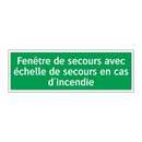 Fenêtre de secours avec échelle de secours en cas d'incendie