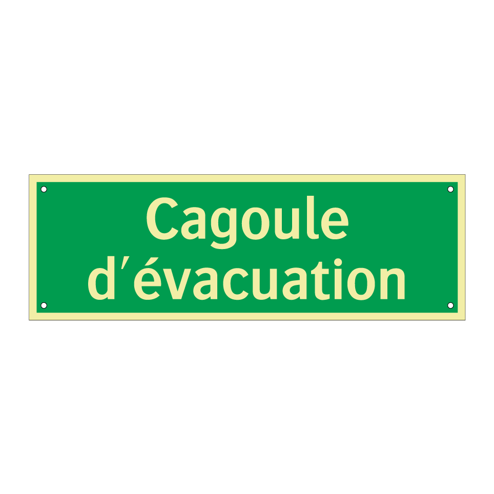 Cagoule d'évacuation