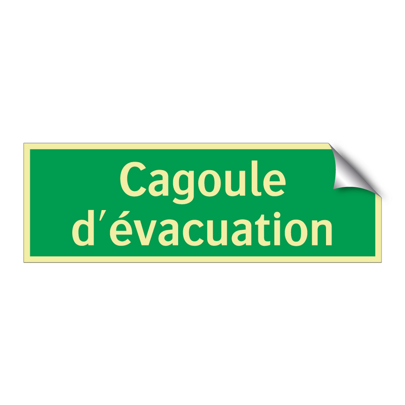 Cagoule d'évacuation