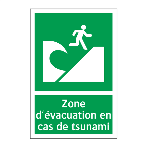 Zone d'évacuation en cas de tsunami