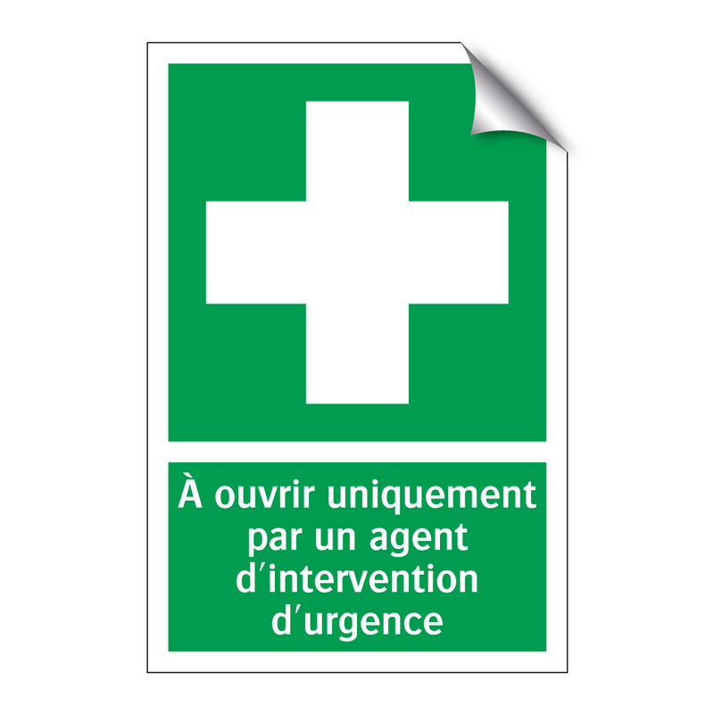 À ouvrir uniquement par un agent d'intervention d'urgence