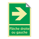 Flèche droite ou gauche