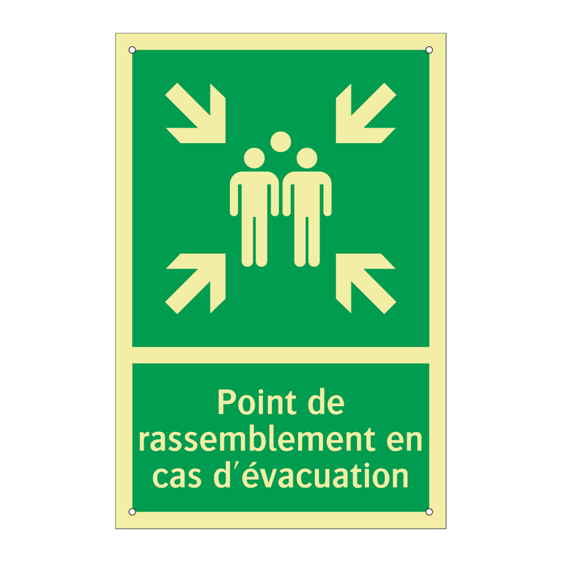 Point de rassemblement en cas d'évacuation