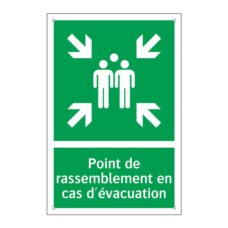 Point de rassemblement en cas d'évacuation