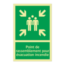 Point de rassemblement pour évacuation incendie