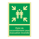 Point de rassemblement pour évacuation incendie
