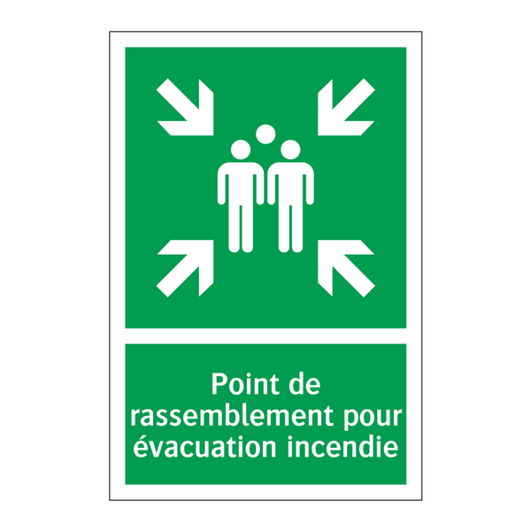 Point de rassemblement pour évacuation incendie