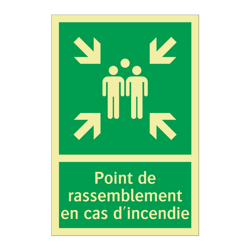 Point de rassemblement en cas d'incendie