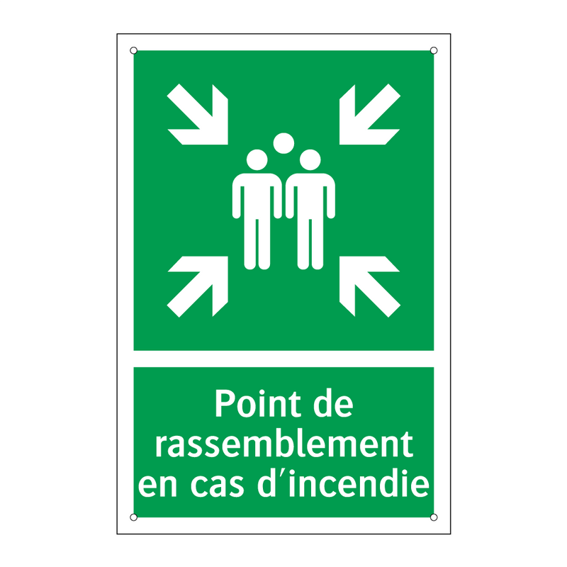Point de rassemblement en cas d'incendie