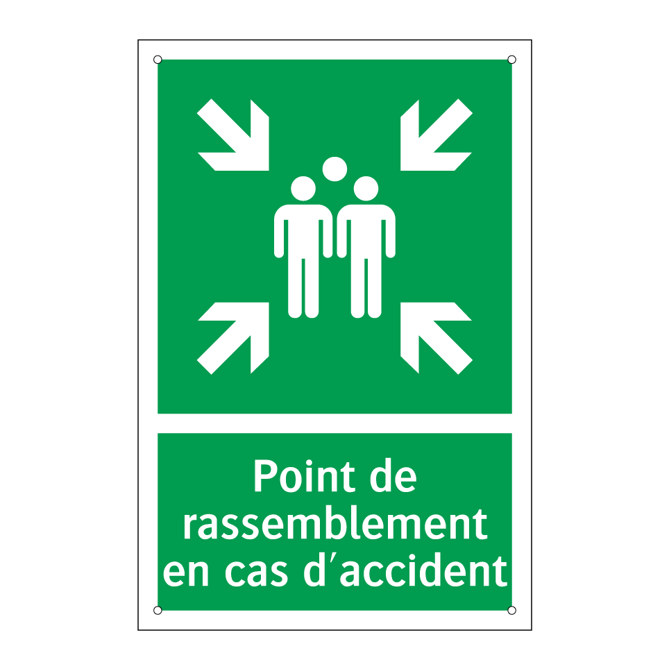 Point de rassemblement en cas d'accident