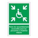Point de rassemblement accessible pour les personnes à mobilité réduite