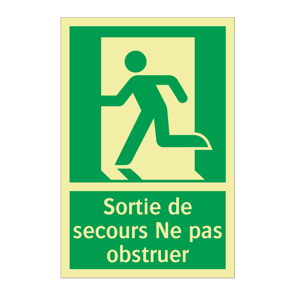 Sortie de secours Ne pas obstruer