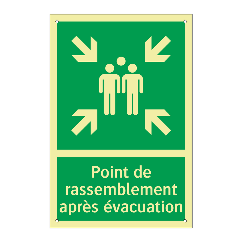 Point de rassemblement après évacuation