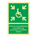 Point de rassemblement accessible aux personnes à mobilité réduite