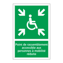 Point de rassemblement accessible aux personnes à mobilité réduite