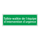 Talkie-walkie de l'équipe d'intervention d'urgence