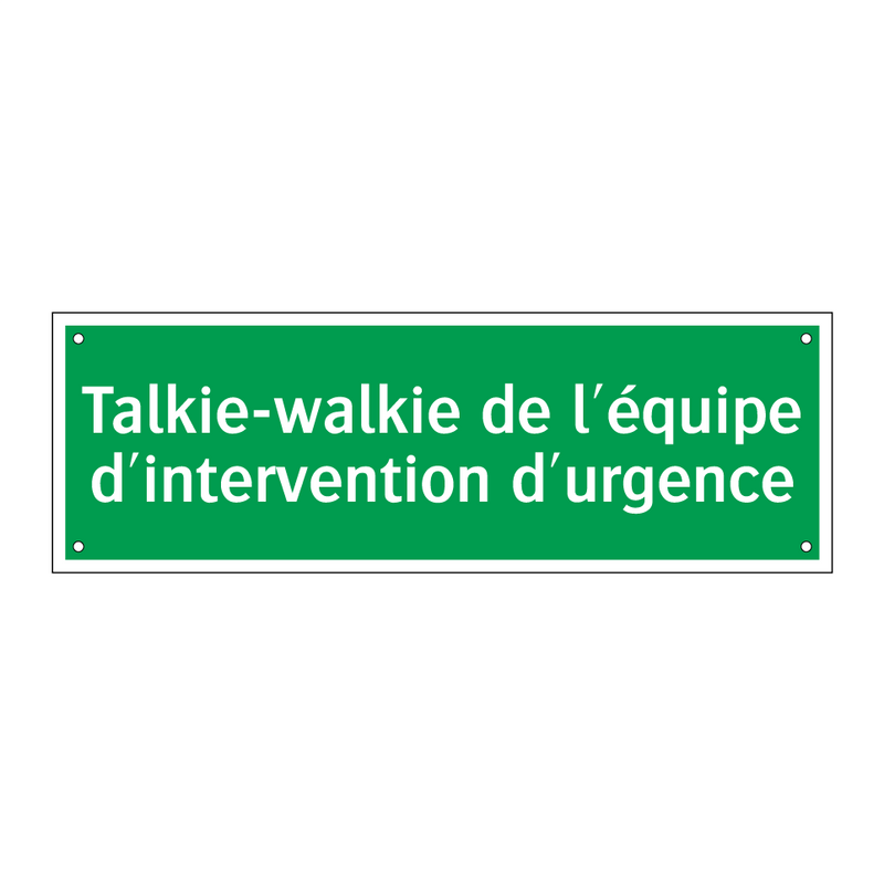 Talkie-walkie de l'équipe d'intervention d'urgence