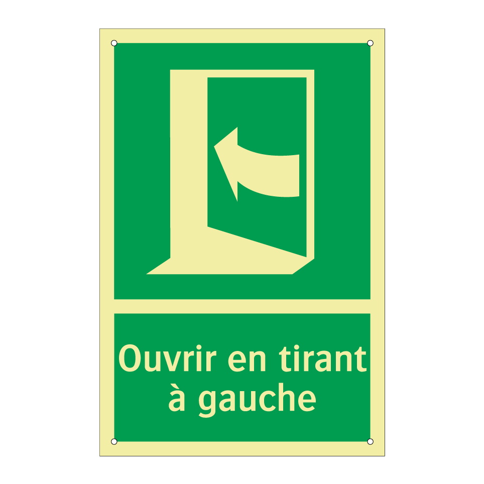 Ouvrir en tirant à gauche