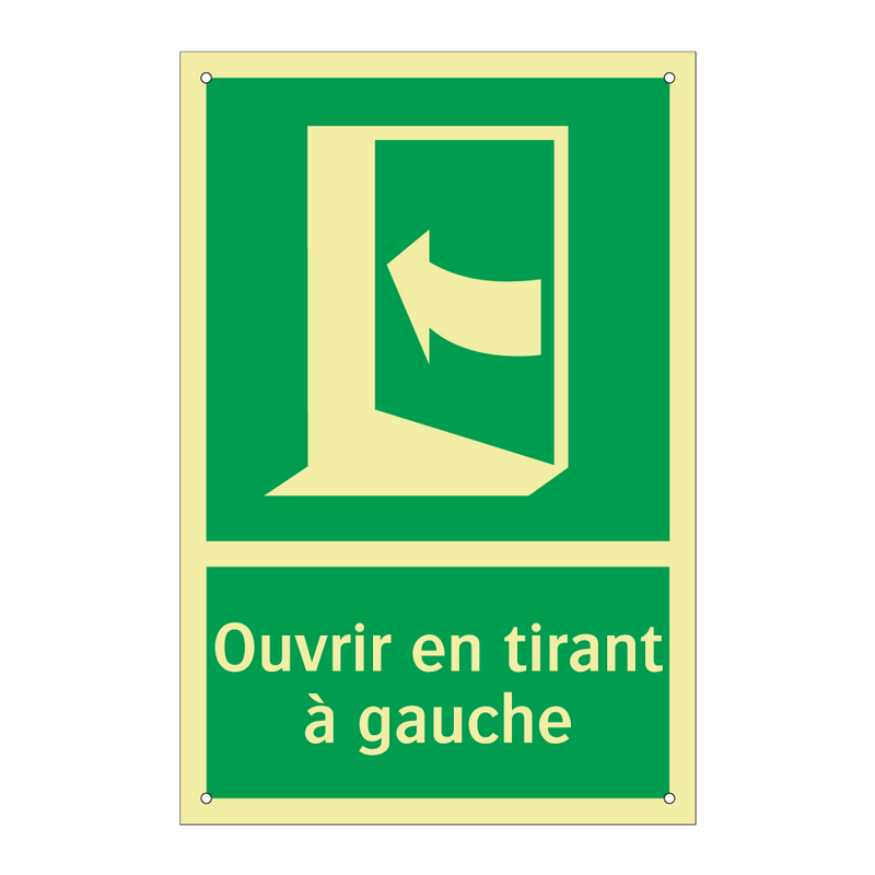 Ouvrir en tirant à gauche
