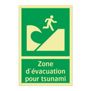 Zone d'évacuation pour tsunami
