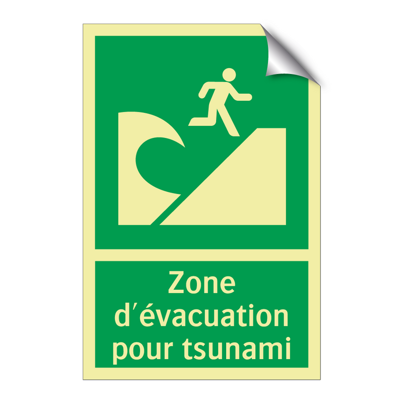 Zone d'évacuation pour tsunami