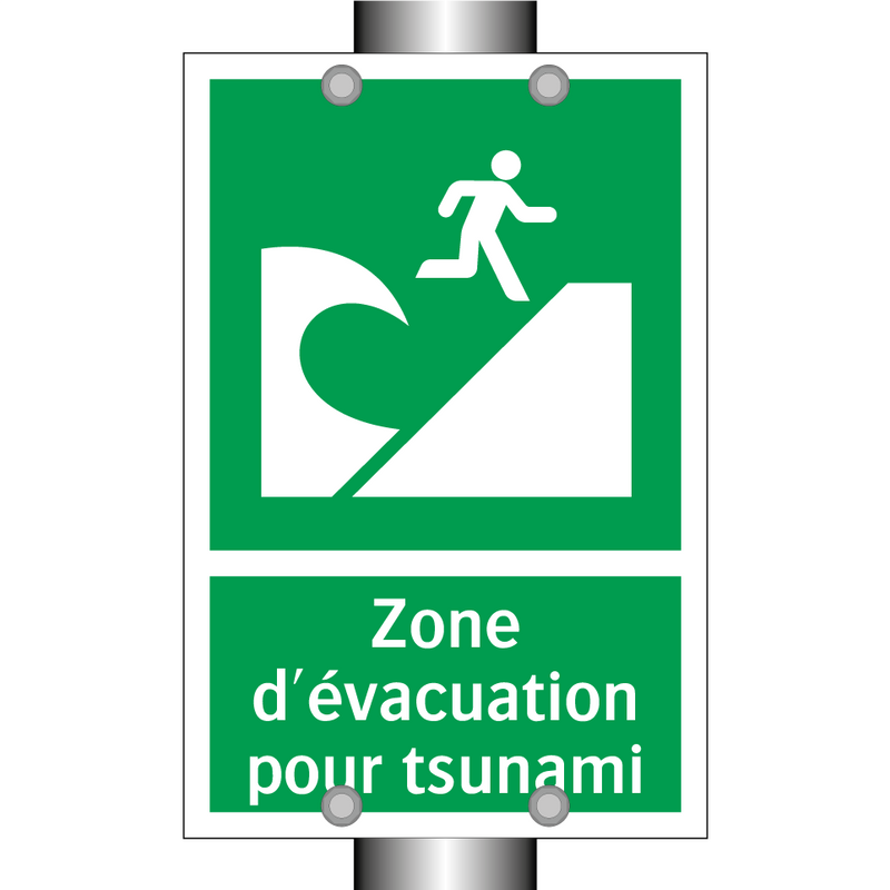 Zone d'évacuation pour tsunami