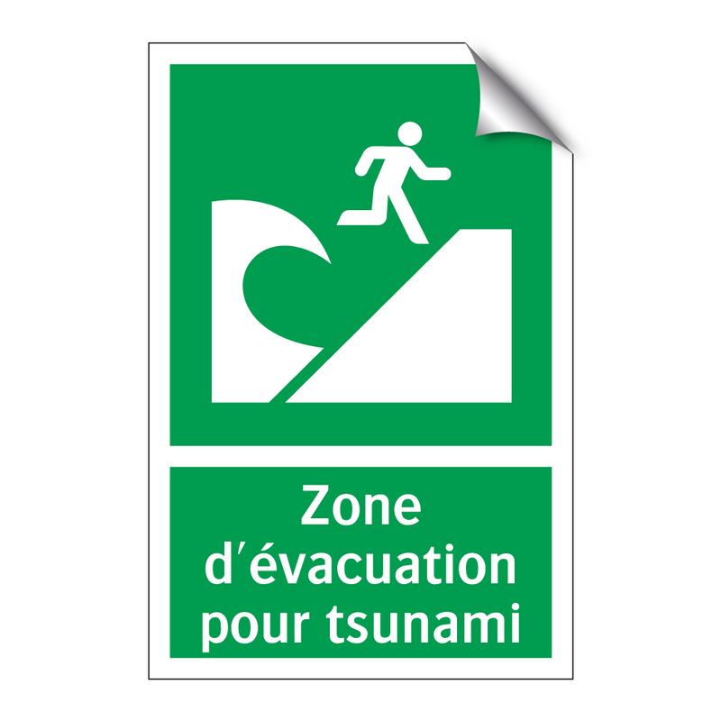 Zone d'évacuation pour tsunami