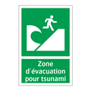 Zone d'évacuation pour tsunami