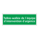 Talkie-walkie de l'équipe d'intervention d'urgence