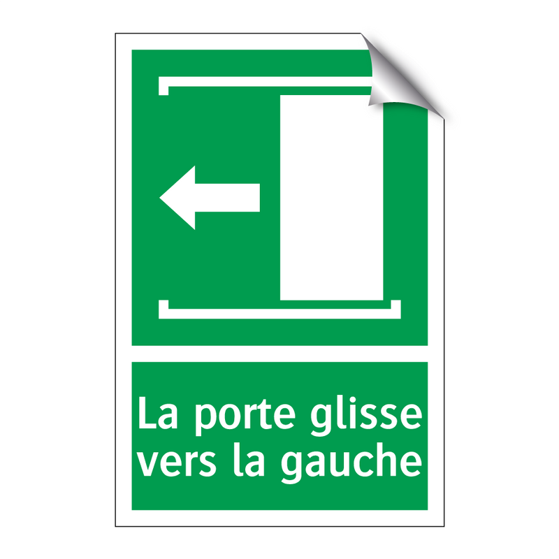 La porte glisse vers la gauche