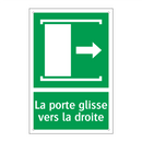 La porte glisse vers la droite