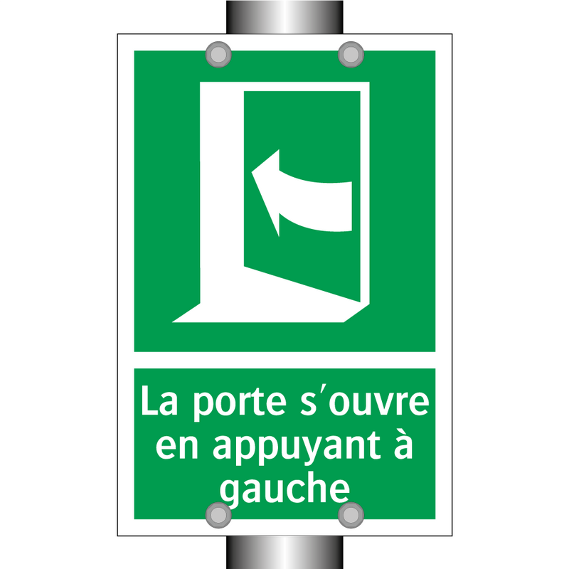 La porte s'ouvre en appuyant à gauche