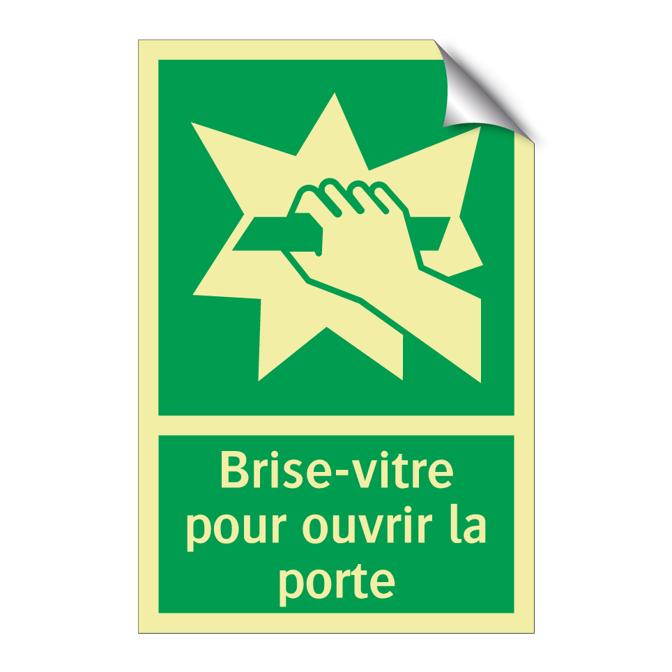 Brise-vitre pour ouvrir la porte