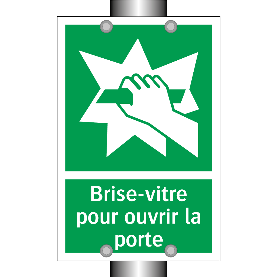 Brise-vitre pour ouvrir la porte