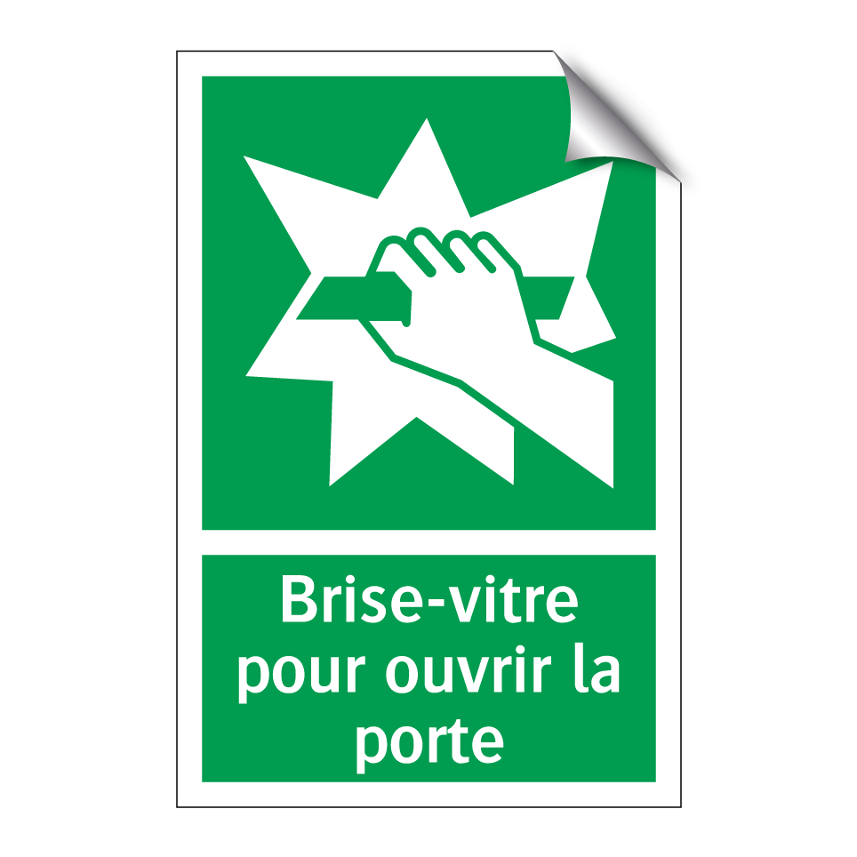 Brise-vitre pour ouvrir la porte