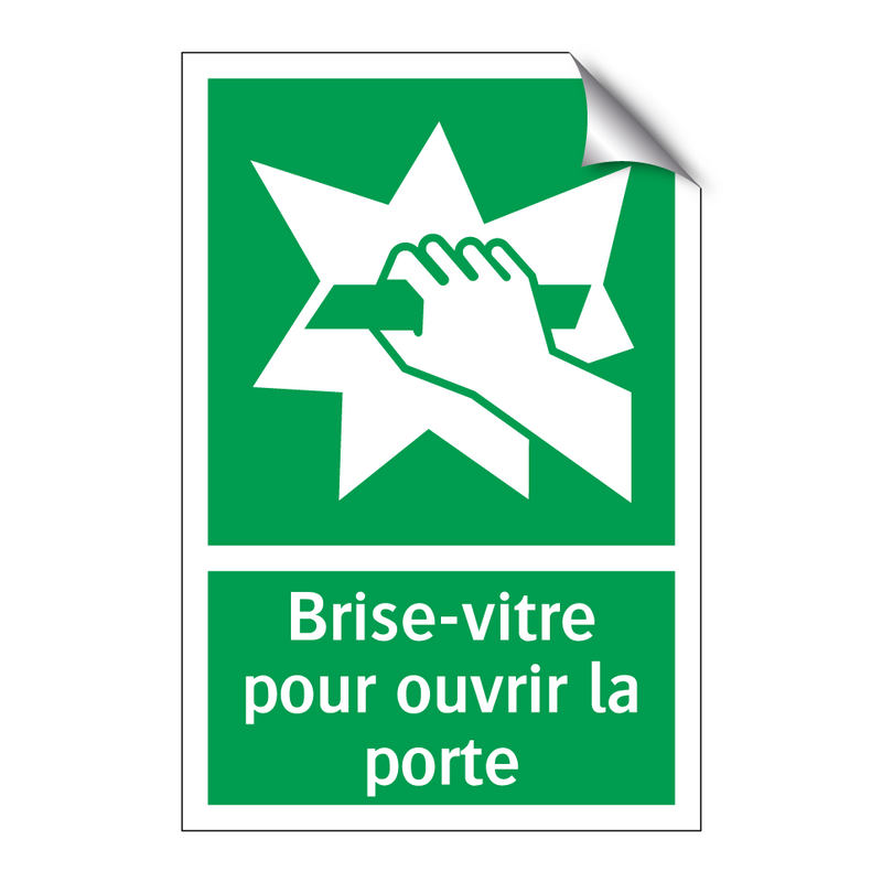 Brise-vitre pour ouvrir la porte
